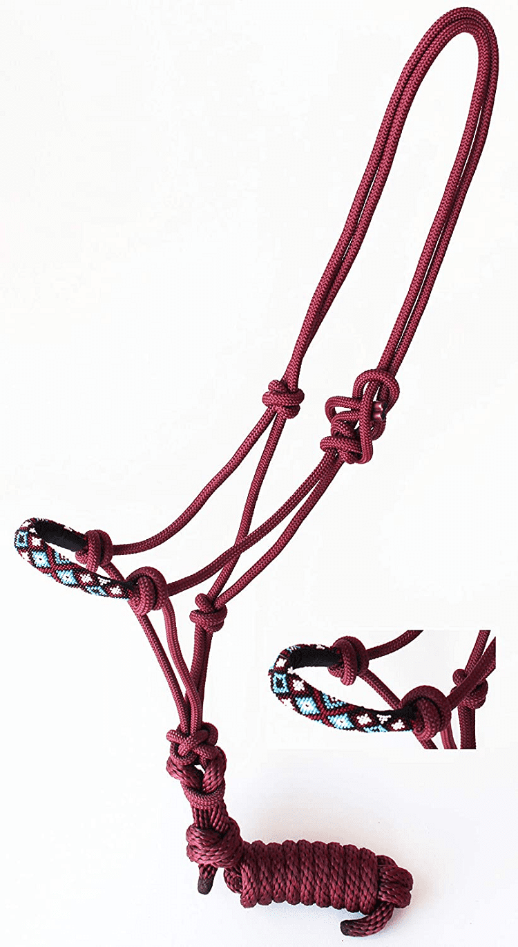 CHALLENGER Nylon Horse Braided Rope Halter