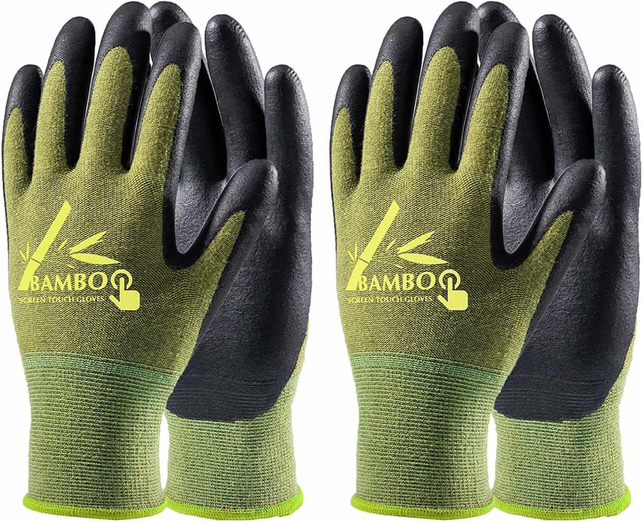 COOLJOB 2 Pairs Bamboo Gardening Gloves for Women and Men