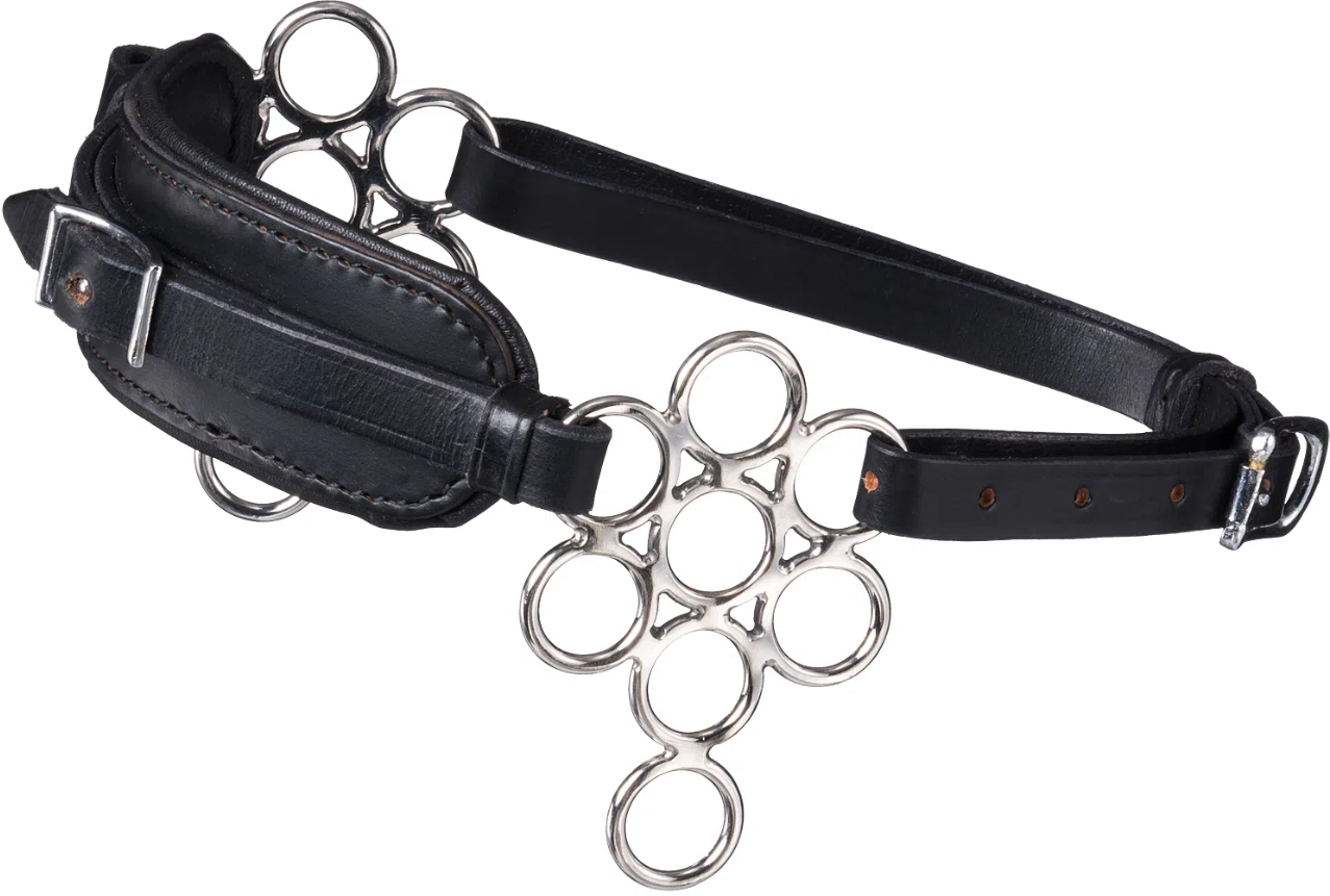 Tough-1 Leather Nose Multi-Ring Hackamore