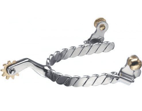 Twist Wire ½” Band Stainless Steel Men’s Roping Spur