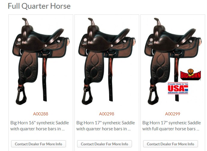 Full Quarter Horse Saddles