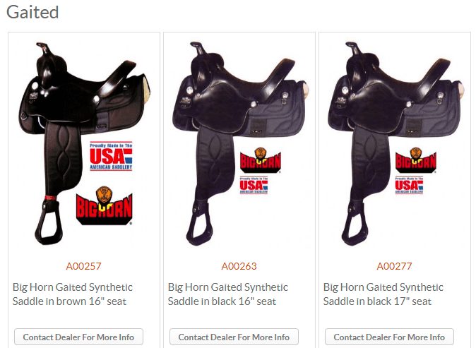 Gaited Saddles