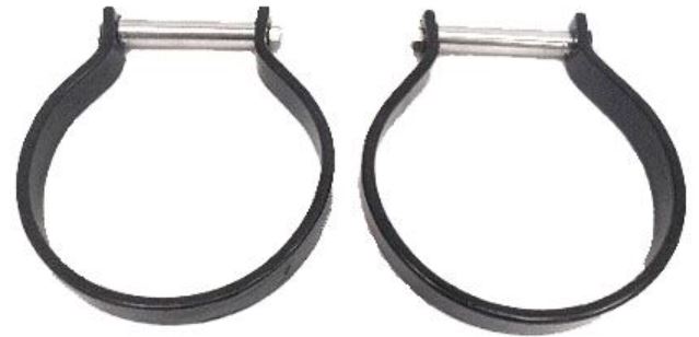 Black Metal Oxbow Stirrups