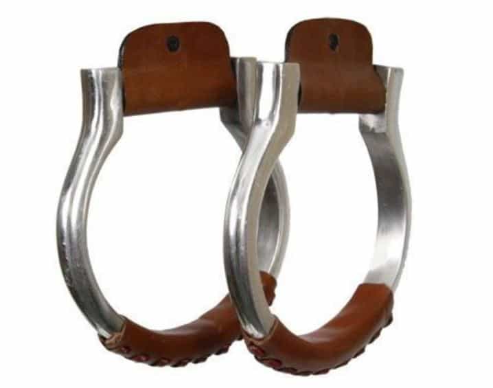 Showman Polished Aluminum Oxbow Stirrups